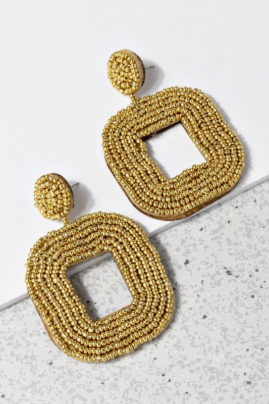 SquareBiz Beaded Earrings