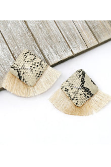  Snakeskin Fringe Earrings