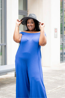  Bella Plus Size Jumpsuit- Royal Blue