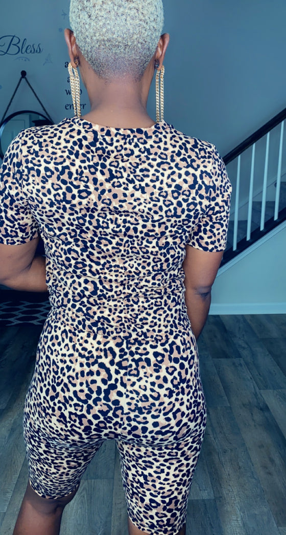 Basic 2pc Short Set-Leopard