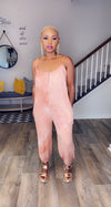 Acid Wash Jumpsuit-Mauve