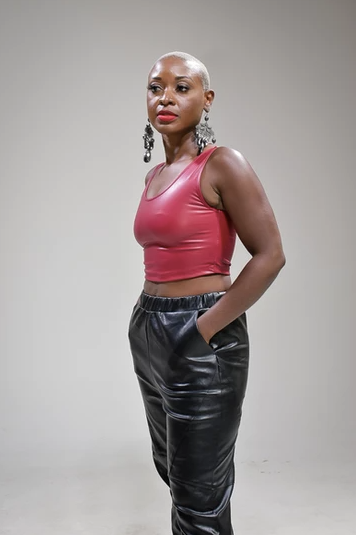 Vegan Leather Crop Top