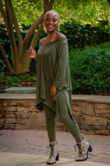  Queeny Legging Set -Olive