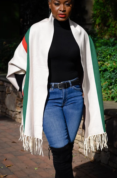 Layered to the "T" Shawl-Cream