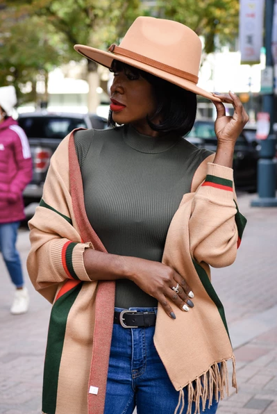 Layered to the "T" Shawl- Taupe