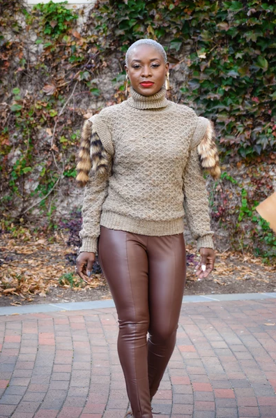 Brown Vegan Skinny Leg pants