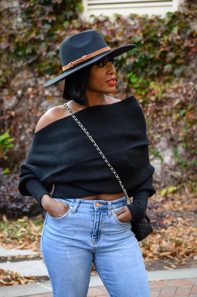 All Wrapped Up Sweater-Black