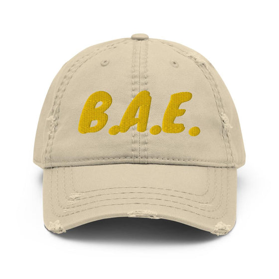 Distressed Dad Hat-B.A.E.