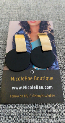  Solar Black/Gold Earrings
