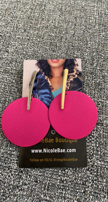  Pink Round Drop Earrings